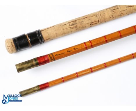 R C Chapman &amp; Co Ware, Herts, Dennis Pye 700 D/L split cane carp/pike rod 10' 4" 3pc 28" handle with black sliding reel f