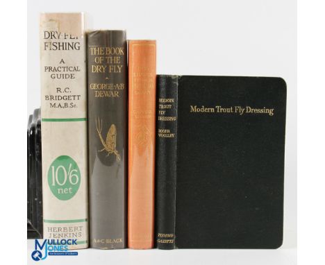 4 Period Fly Fishing Books, to include Modern Trout Fly Dressing Roger Wooley 1950, Fly Leaves from A Fisherman's Diary, Capt
