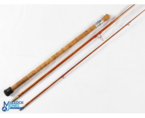 Chapmans of Ware 500 Avon or carp split cane rod 10' 2pc with detachable 23" handle with alloy sliding reel fittings and rubb