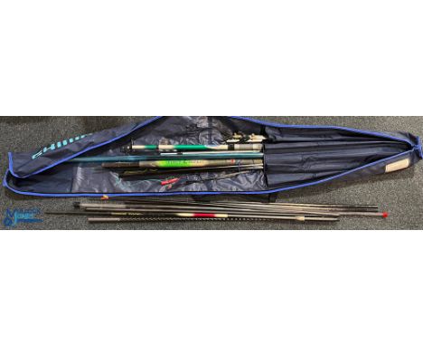 Shimano Rod / Tackle Bag&nbsp;with contents of an extendable net pole handle, Shimano telescopic TC11 350 FR rod, Leeda exten