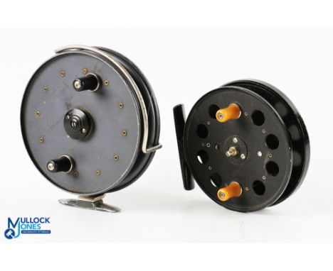 W R Speedia Products alloy centre pin/trotting reel 4" ventilated caged spool with spring catch spool release, twin waisted h