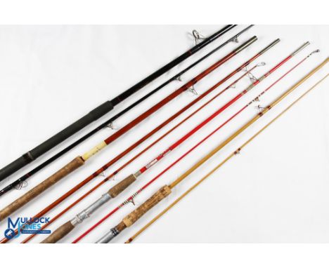 Collection of glass rods comprising: Shakespeare OMNI 1852-300 rod 3m 2pc Action M, 26" composite handle, alloy reel fittings