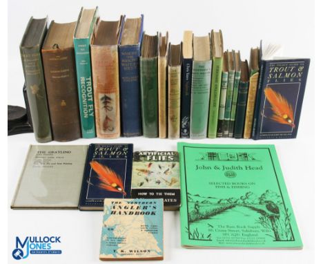 Carton of Fishing Books, a good collection of 20 books to include: Trout flies A Courtney Williams 1932, Lonsdale library Sal