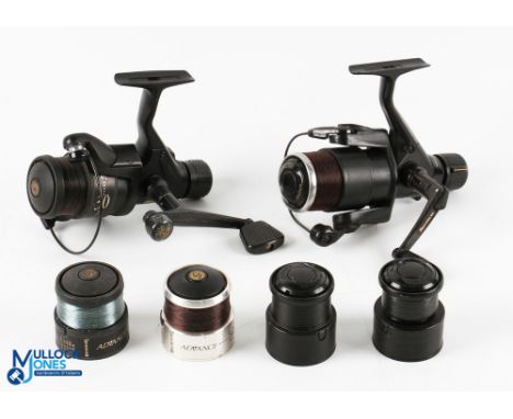 Team Daiwa fixed spool spinning reel with 2 spare spools, good bail, rear tensioner, light use, runs well. Brownin Advance 30