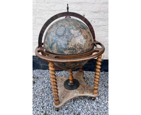 A vintage drinks globe cabinet 100cm h. 