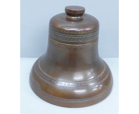 An Alfred Dunhill tobacco jar, 'an Exact Replica of Big Ben', manufactured in England, diameter of base 198mm