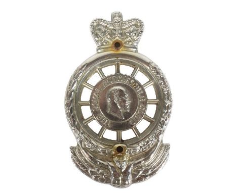 A vintage 1960s RAC Royal Automobile Club Full Member Type 14 car badge. The chrome badge with Queens crown and wreathed whee