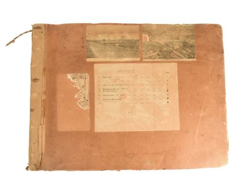 London Underground. An early 20th century c1930s album containing various maps &amp; plans of London transport. Typewritten c