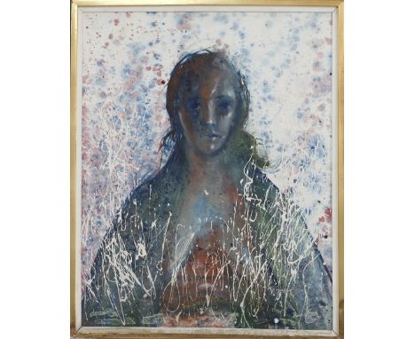Lawrence Marcuson (Israel 1933), 'Woman in Green Cloak', KFAR HANASSI, Israel, oil on hardboard, 75x59cm, signed lower right.