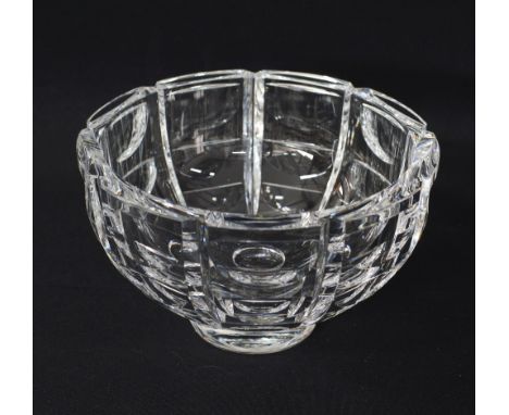 An Orrefors colourless crystal bowl "Thousand windows", by Simon Gate, condition excellent, H12,5cm, ø21cm, c1980s. Provenanc