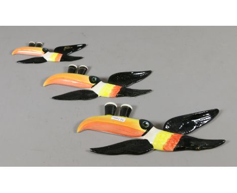 A set of three graduated Carltonware style Guinness advertising Toucans.