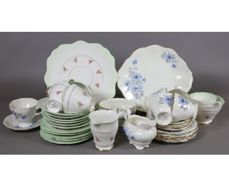 A Royal Stafford part tea service and another china part tea service.