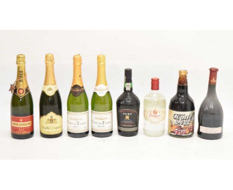 Piper-Heidsieck NV Champagne, three bottles of sparkling wine, Finest Reserve Port, etc (8)