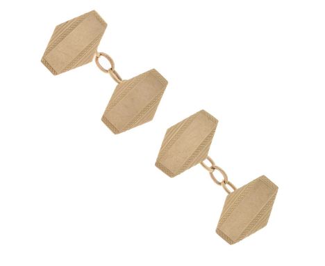 Pair of vintage 9ct gold cufflinks, 4.8g approx