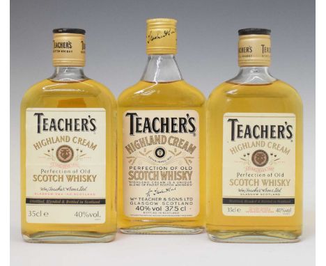 Teacher's 'Highland Cream' Old Scotch Whisky, 3 x half bottles