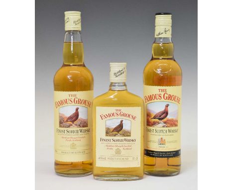 Famous Grouse Finest Scotch Whisky, 2 x bottles and a half bottle