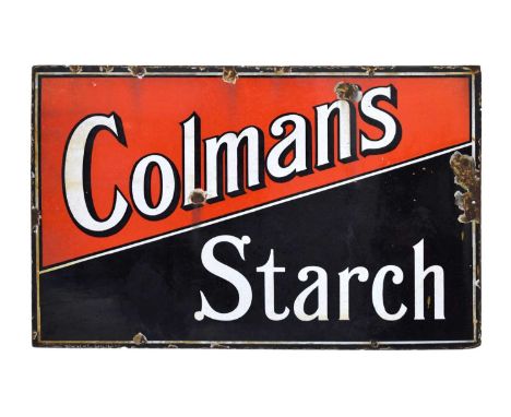 Advertising - Early 20th Century 'Colman's Starch' enamel sign, 40cm x 61cm