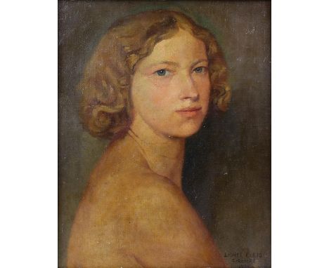 § Lionel Ellis (1903-1988), Portrait of a Blonde Woman. 1926. Signed and dated , numerous labels verso. 45 x 37cm. Lionel Ell