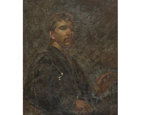 § Lionel Ellis,. (1903-1988), Self Portrait, Oil on canvas. 90 x 77cm. Lionel Ellis ARCA (1903-1988) was an important twentie