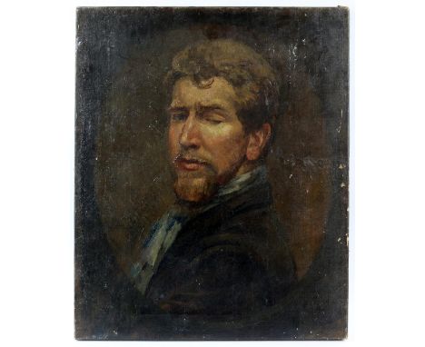 § Lionel Ellis (1903-1988). Portrait of a man, thought to be a self-portrait. Oil on canvas 1937. Signed and dated. 56 x 46cm