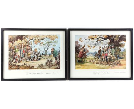 Norman Thelwell (British, 1923-2004), 'The Smooth Shoot' (527/850) and 'The Rough Shoot' (537/850). Limited-edition prints. S