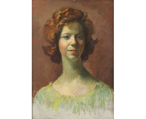 § Lionel Ellis. (1903-1988), Head and shoulder Portrait of a Blue-eyed woman. Oil on board, unsigned. 71 x 53cm. Lionel Ellis