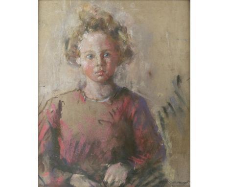 Arthur Henry Knight Hammond (1875-1970), Portrait of a young woman, original pastel, framed and glazed, 60 x 50cm, together w