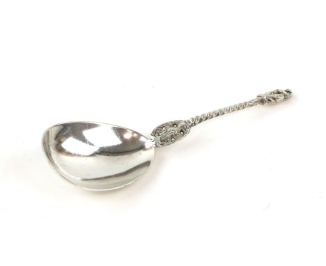 Victorian silver apostle form caddy spoon by Henry Holland, London 1872