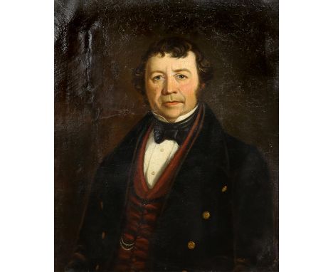 Victorian portrait of a gentleman, oil on canvas, unsigned, framed, 73 x 60.5cm 