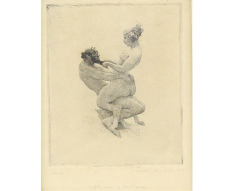Norman Lindsay (Australian, 1879-1969), 'L'apres midi d'une faune' (1969). Etching. Signed, titled and numbered no. 14 in pen
