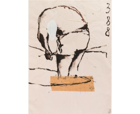 Jean Charles Blais, French b.1956 -&nbsp;Untitled;&nbsp;oil and collage on paper, signed lower left 'J Charles Blais', 87 x 6
