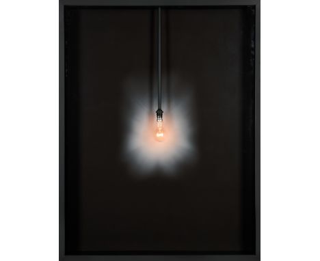 Jason Shulman,&nbsp;British 20th century -&nbsp;Light Bulb, 2013;&nbsp;light box with light bulb, signed and dated on the rev