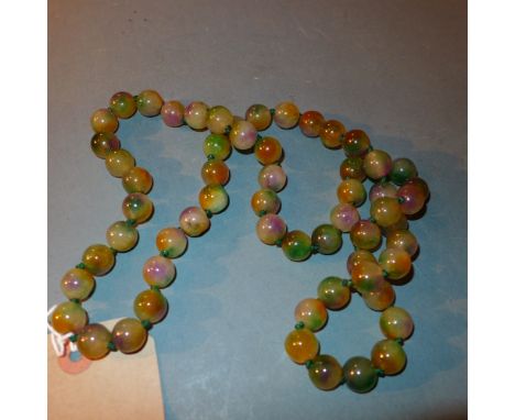 A jade style beaded necklace