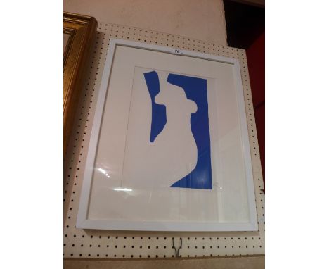 Henri Matisse Nu Bleu VII, original lithograph from the 1954 edition after Matisse's cut -outs 1954, unsigned, Printed by Mou