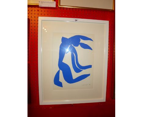 Henri Matisse, Blue nude 1954 original lithograph from the 1954 edition after Matisse's cut-outs, printed by Mourlot