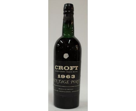 Croft 1963 Vintage Port Condition Report In good sealed condition.