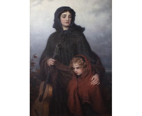 Attributed to Emil Teschendorff (German, 1833-1894), Mother and child, signed 'E Teschendorff' (lower right), oil on canvas, 