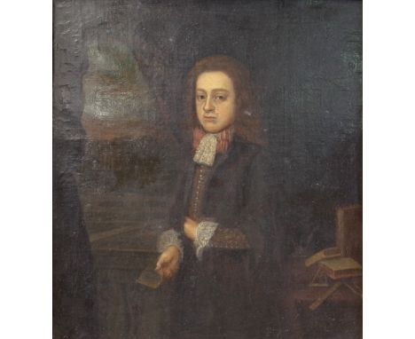 English School, late 17th Century, Portrait of a gentleman, oil on canvas, 43 x 39.5cm Condition Report No inscriptions or la