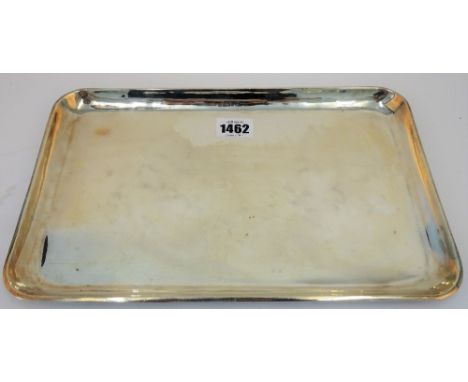 A Sterling silver rectangular dressing table tray, detailed  Mex Sterling 925, size 29.5 cm x 19.5 cm, weight 627 gms. Condit