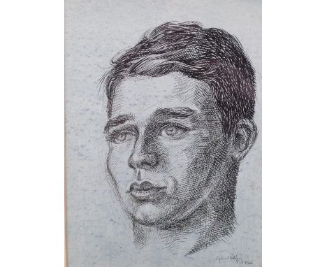 Sigmund Pollitzer (British, 1913-1982), Study of a boy, signed and dated 'Sigmund Pollitzer 27.VI.44' (lower right), pen and 