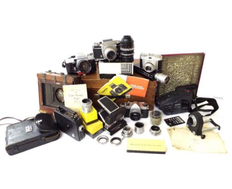 Photography Interest - An EXA camera body and related EXA/EXACTA accessories; together with a Cine 'Kodak' Eight Model 20, wi