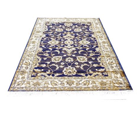 Bokhara Carpet on a blue ground, 71" x 63" approx