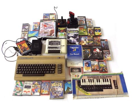Commodore 64 games console, together with accessories, controllers and assorted games etc.