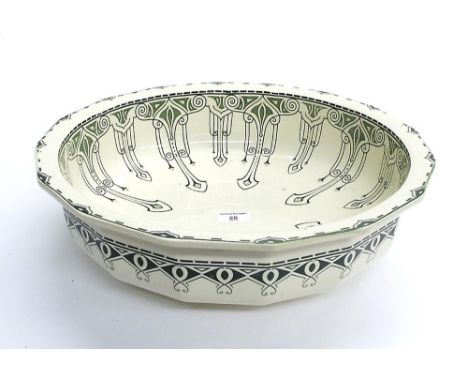 Royal Doulton porcelain 'Merrivale' basin, pattern no. 635.531, 26" diameter