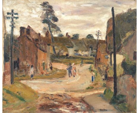 Ronald Ossory Dunlop R.A., R.B.A. (British, 1894-1973)A Village Street signed 'Dunlop' (lower right)oil on canvas51 x 61.5cm 
