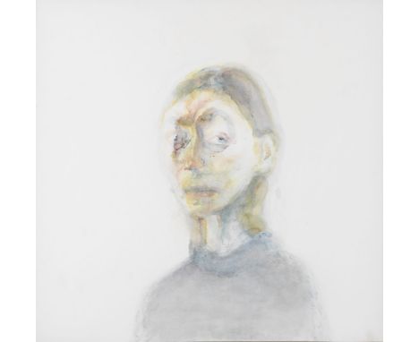 Celia Paul (British, born 1959)Self-Portrait watercolour and pencil on paper, laid on canvas44.5 x 45cm (17 1/2 x 17 11/16in)