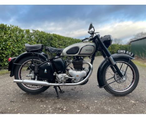 First vertical-twin Norton, the 500cc Model 7 Dominator. Bert Hopwood-designed vertical-twin 500cc engine in the existing Nor