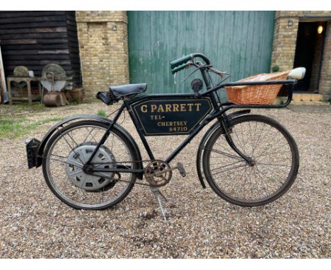 'Butchers Bike' fitted with a Cyclemaster, being offered with No Reserve. First seen at the Utrecht Fair in 1950, the Cyclema