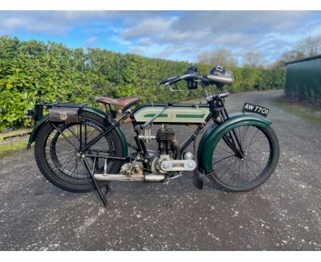 One of Triumph's most prolific models pre-WWII. Triumph introduced its first 3½hp model in 1907. Originally 453cc, its side-v
