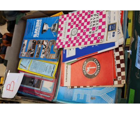 A box full of vintage football programmes from the 1960's &amp; 70's 